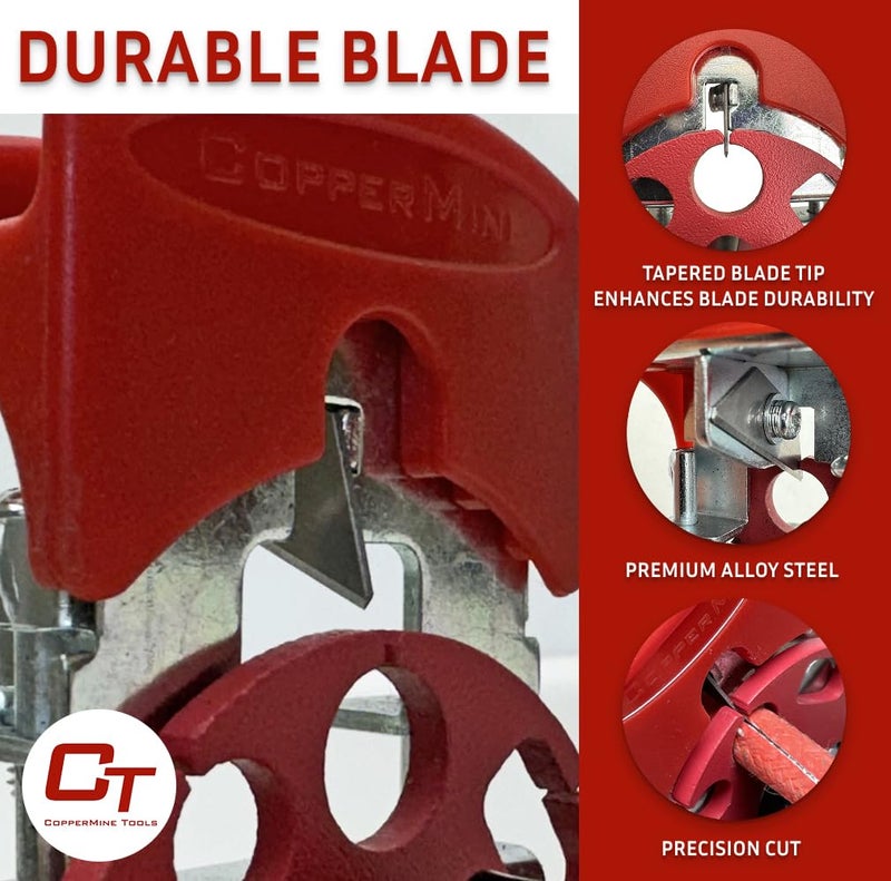CopperMine Handheld Copper Wire Stripper Tool using Stock Blade, Cable Stripping Machine for Scrap Copper Recycling - Image 3